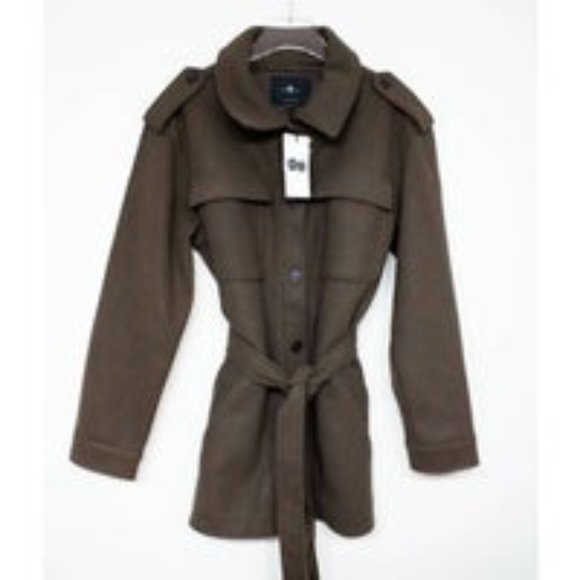 7 For All Mankind Jackets & Blazers - 7 For All Mankind Cognac Brown Pea Coat, Sz. M, NWT, $325 MSRP